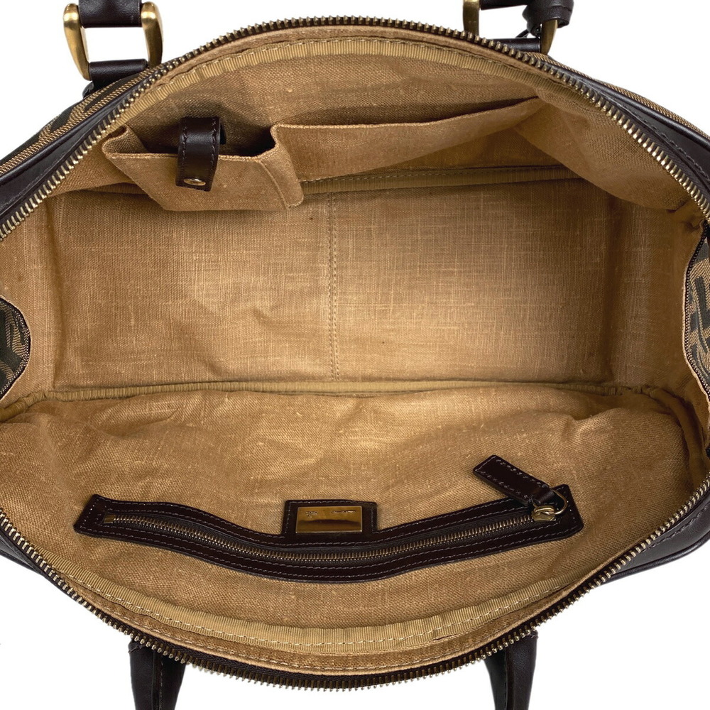 Fendi Zucca Pattern All Over Handbag Canvas Brown… - image 8